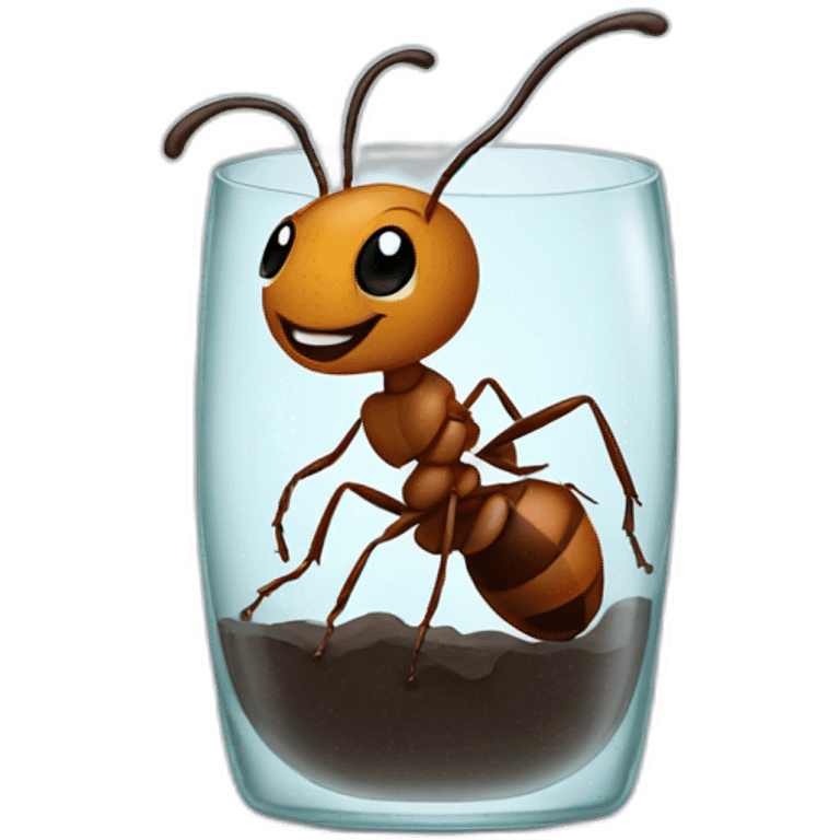 Ant in a glass emoji