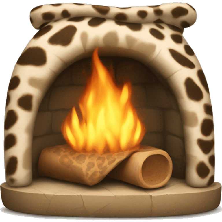 Hearth with leopard prints inside  emoji