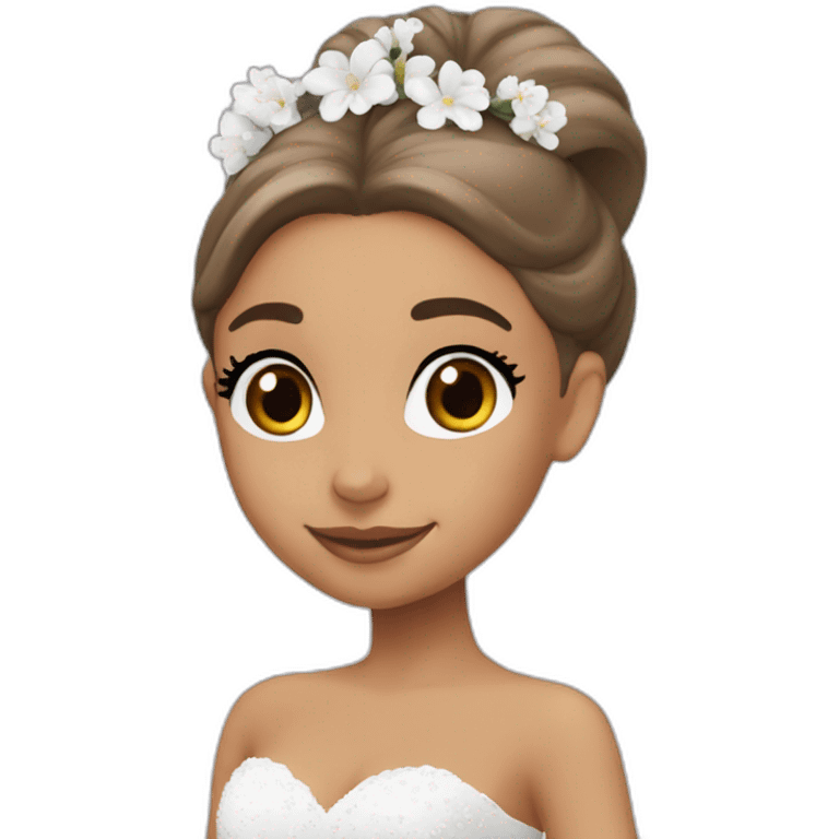 Ariana grande en robe de mariage  emoji