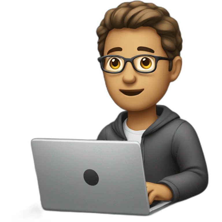 A man using laptop emoji