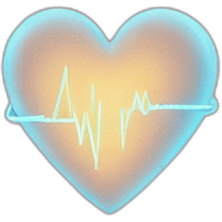 sky blue heart ecg emoji