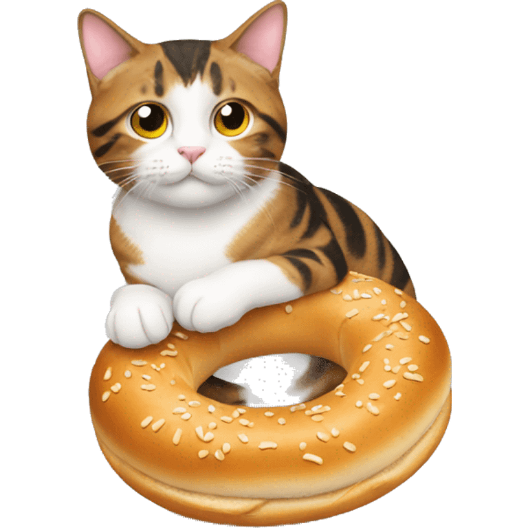 Cat with bagel  emoji