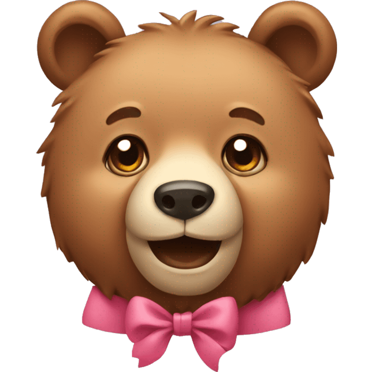 bear with a cute bow emoji