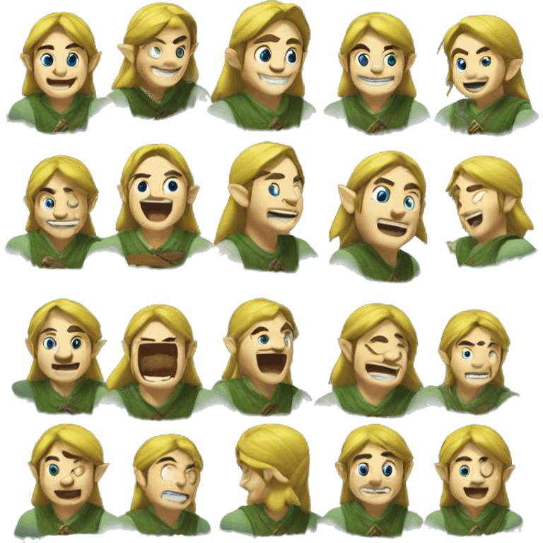 Link from legend of zelda laughing emoji