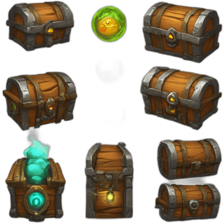 chest futuristic roguelike rpg style inspired by hearthstone emoji