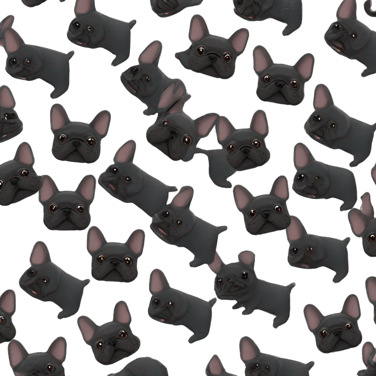 Black French bulldog ￼ emoji