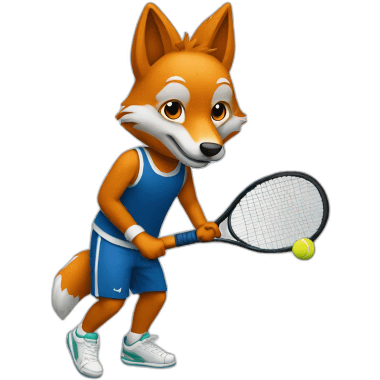 Renard qui joue au tenis emoji