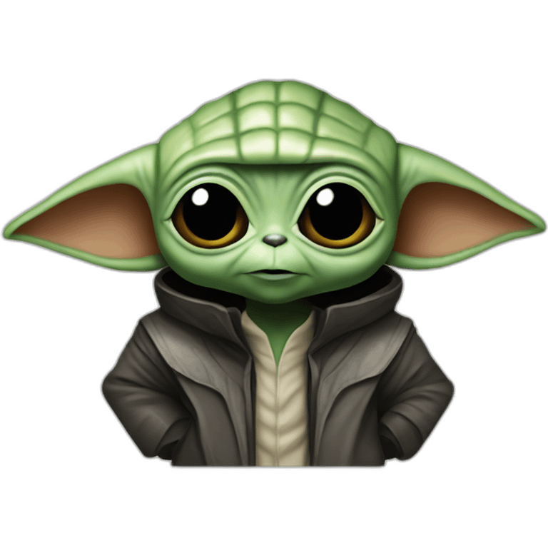 alien michael jackson in thriller as baby yoda emoji