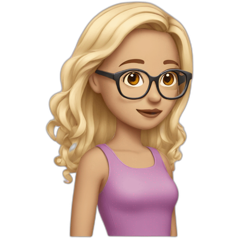 girl-bob-hair-with-glasses emoji