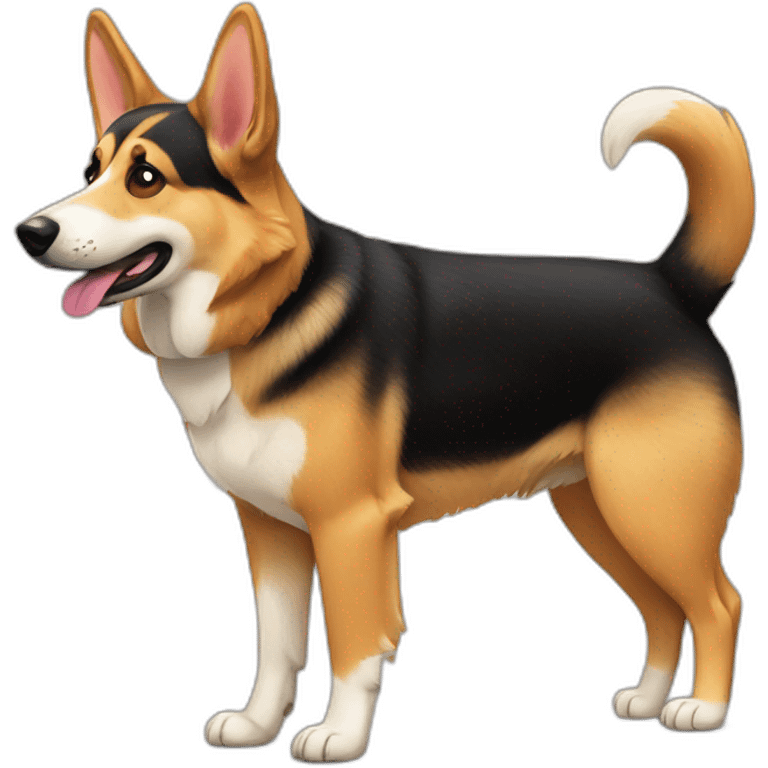 german shepard mixed with a corgi emoji