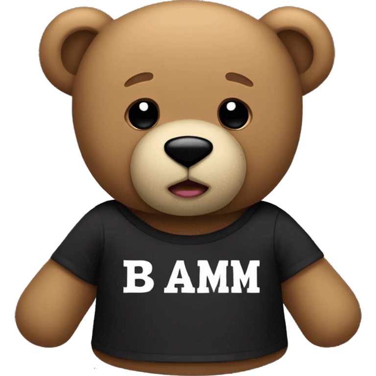 A teddy bear with a blm shirt on emoji