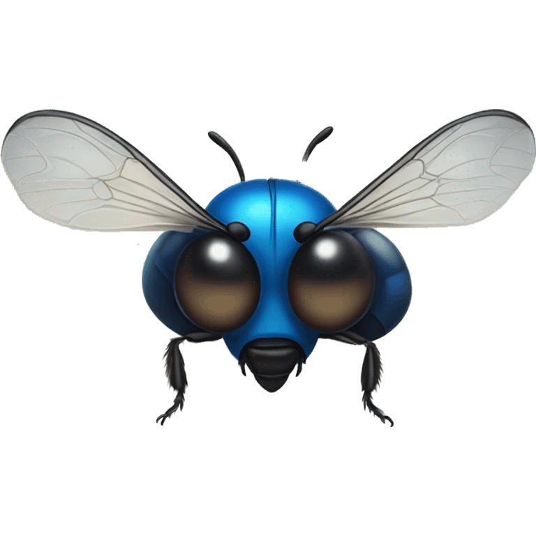 Blue Carpenter Bee with big eyes emoji