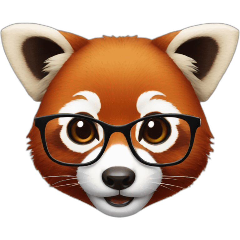 red panda with glasses emoji