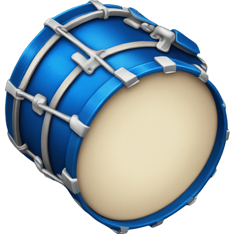 a blue bass drum with cymbal emoji