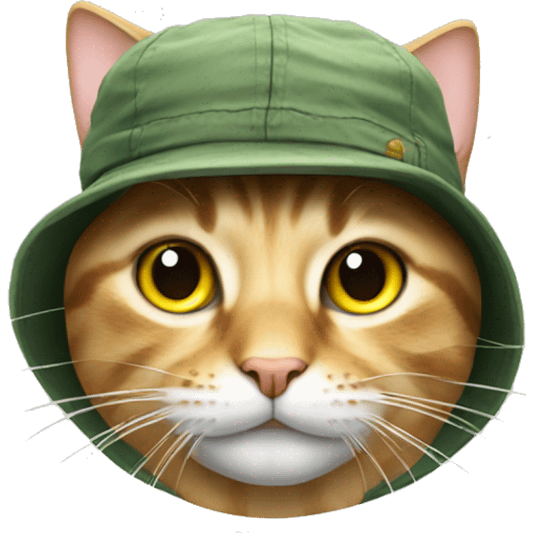 cat with fishing cap  emoji