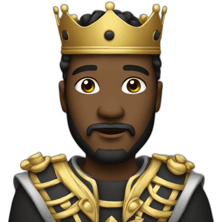 King with black emoji