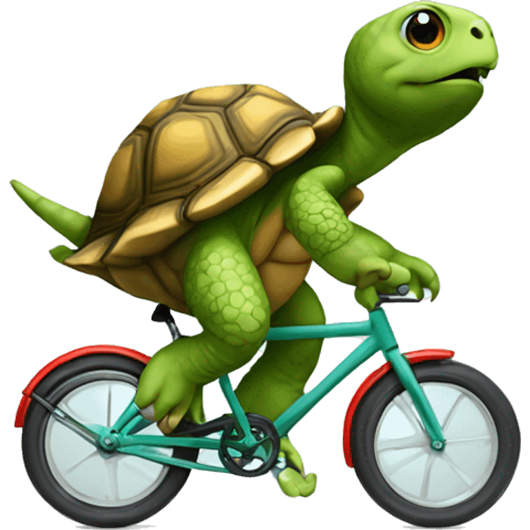 A tortoise riding a bike emoji