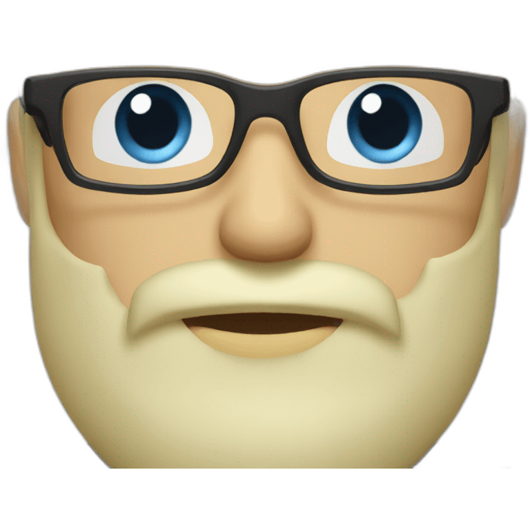 Blond man blue eye glasses beard eat hazelnut emoji