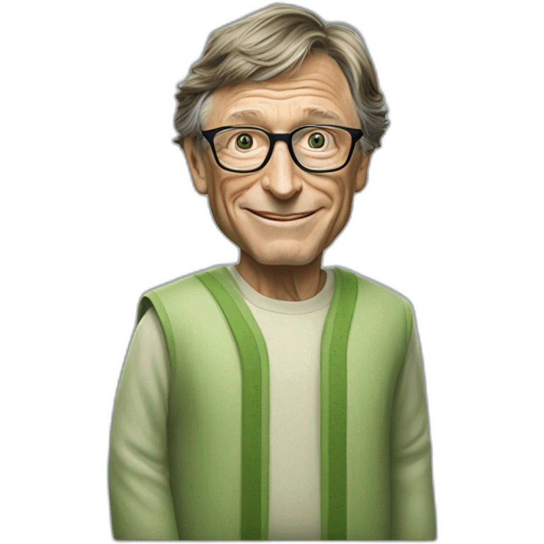 bill gates with yoda dress emoji