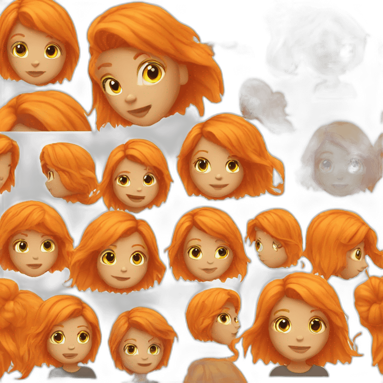 orange hair girl emoji