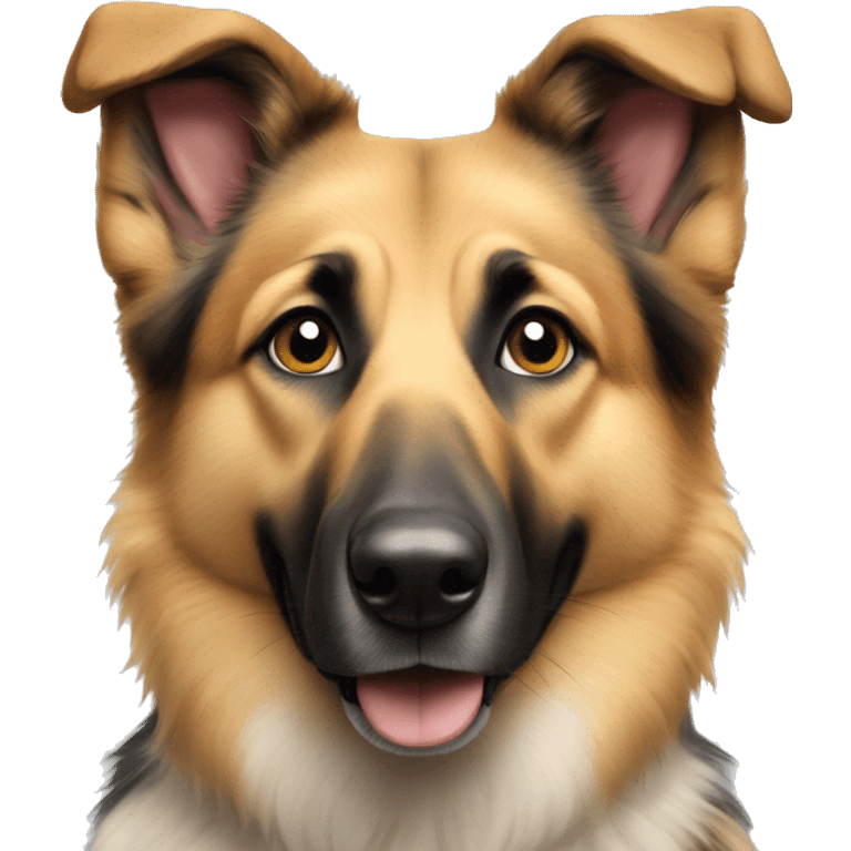 German shepherd and collie mixed dog emoji