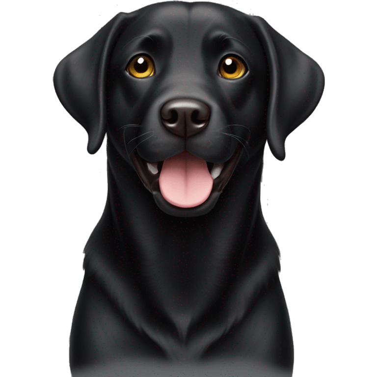 black labrador happy  emoji