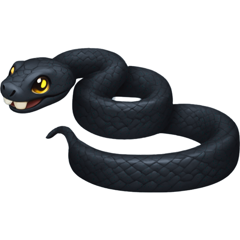 Cute Black snake emoji