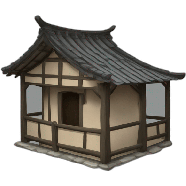 a hut in the medieval Chinese style emoji