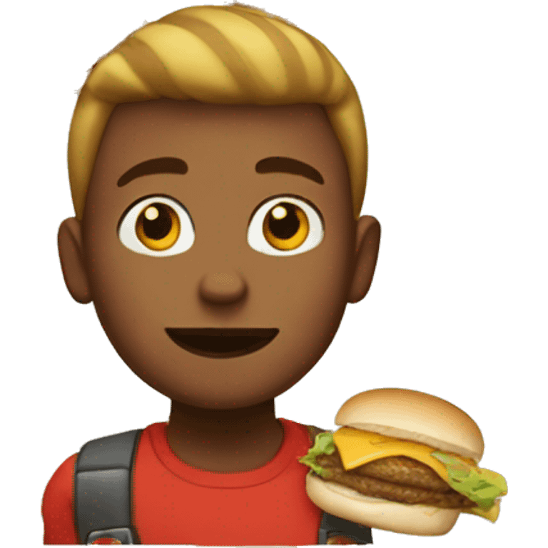 boy with mcdonald’s M hair  emoji