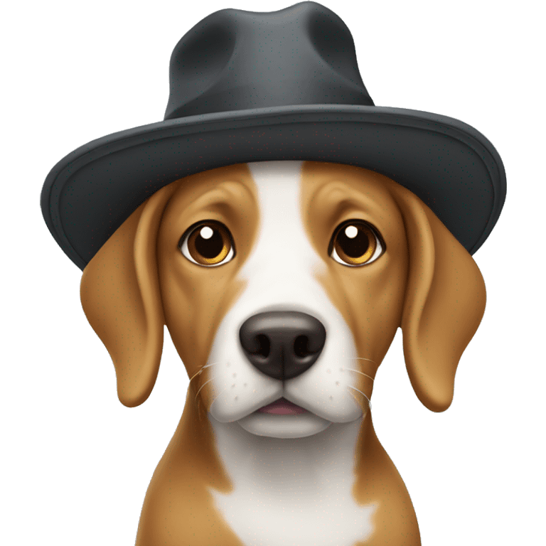 Dog with hat emoji