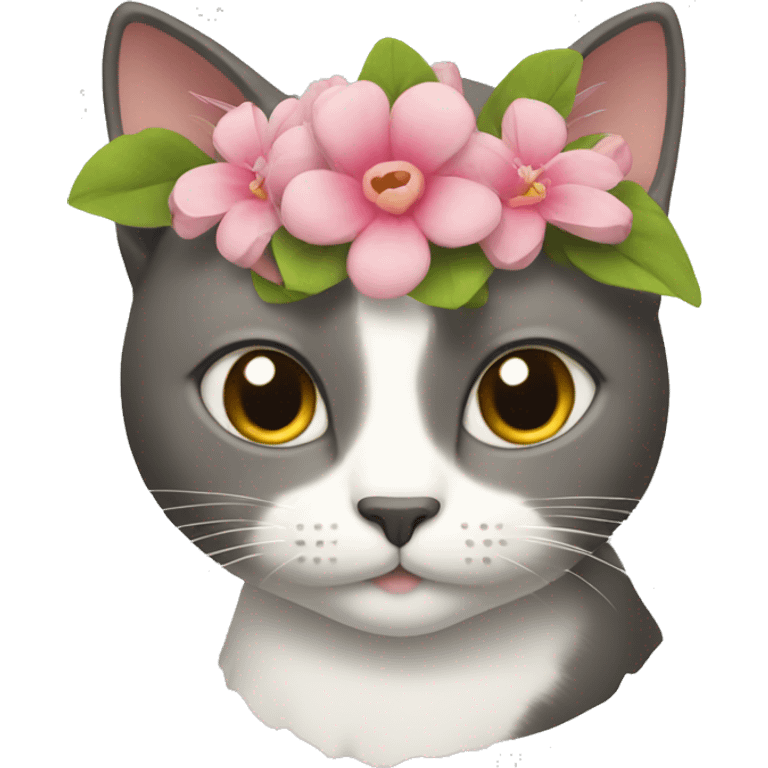 cat with flowers emoji