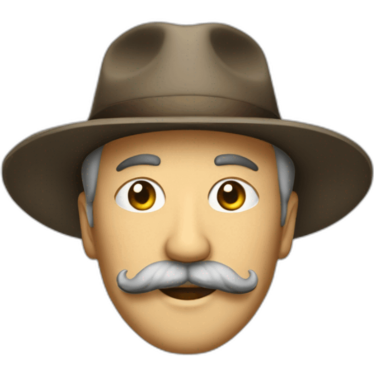 Old-japase-with-a-hat-and-long-mustach emoji