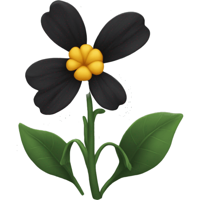 Black flower emoji