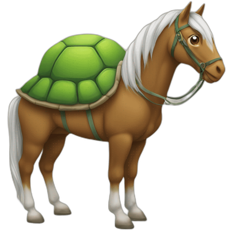 Cheval sur tortue emoji