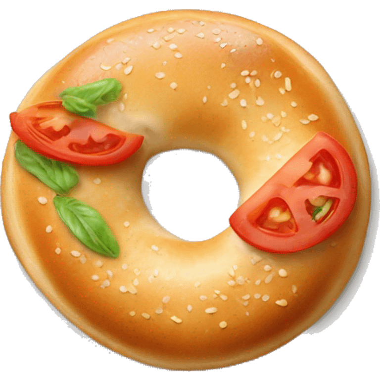 plan bagel with tomato emoji