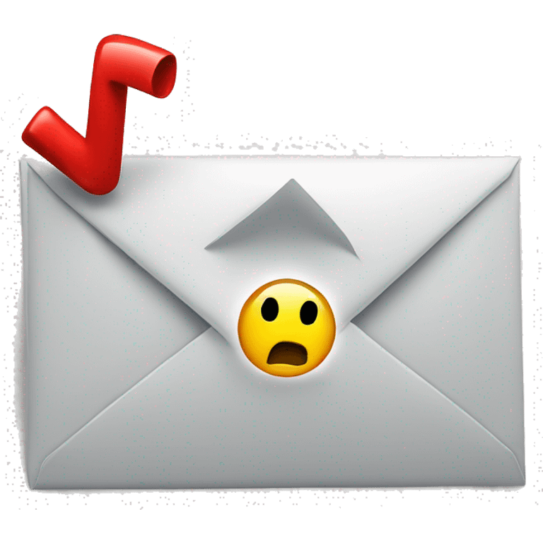 exclamation mark over mail emoji