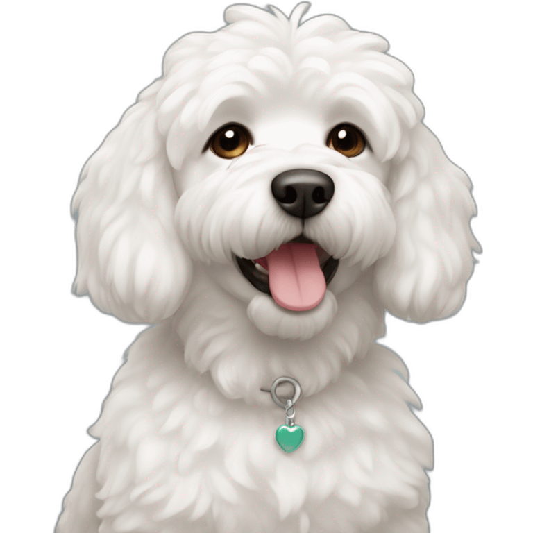 CANICHE WHITE cute emoji