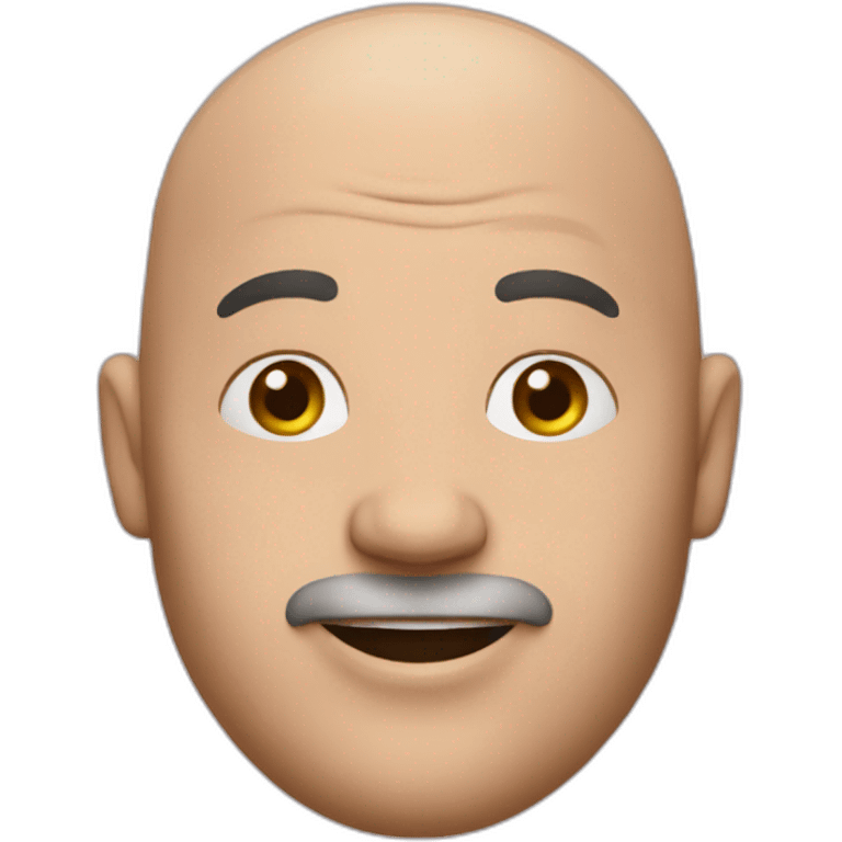 bald men with a clubbel emoji