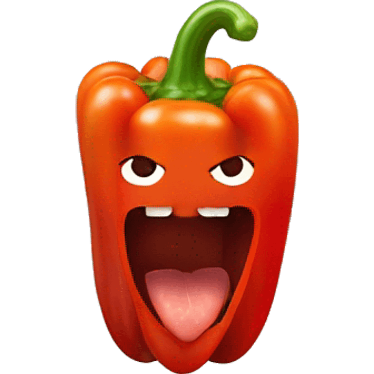 bell pepper, top cut off, meat inside, pepper outside emoji