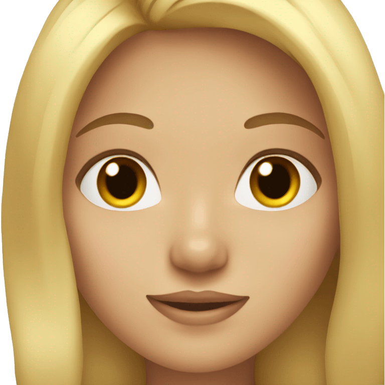 girl with blonde hair and brown eyes emoji