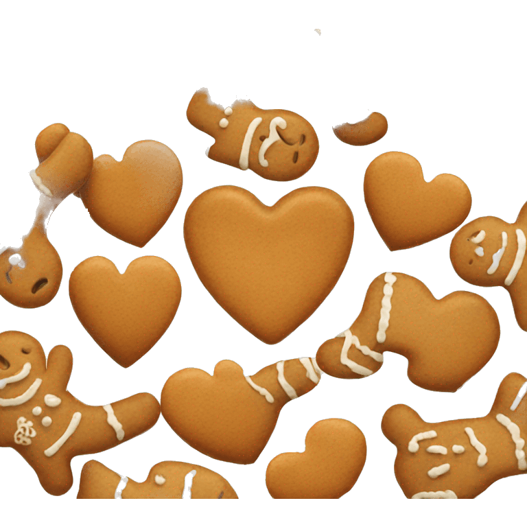 Gingerbread heart emoji