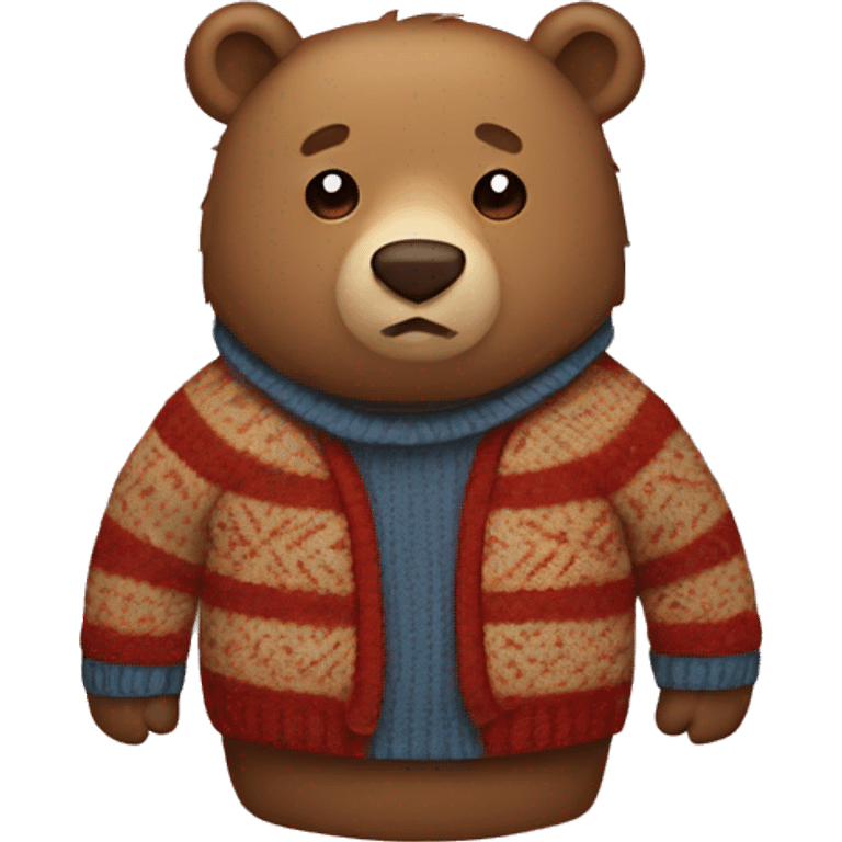 Bear wearing a sweater emoji