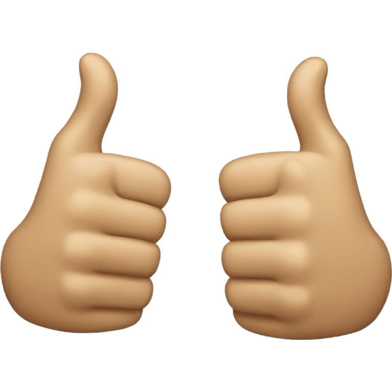 maximal effort thumbs up emoji