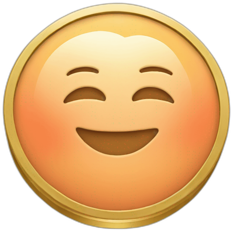 coin with peach symbol emoji