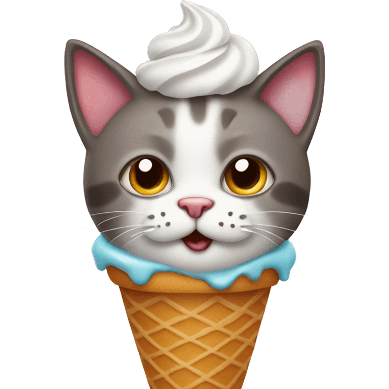 cat in ice cream cone emoji