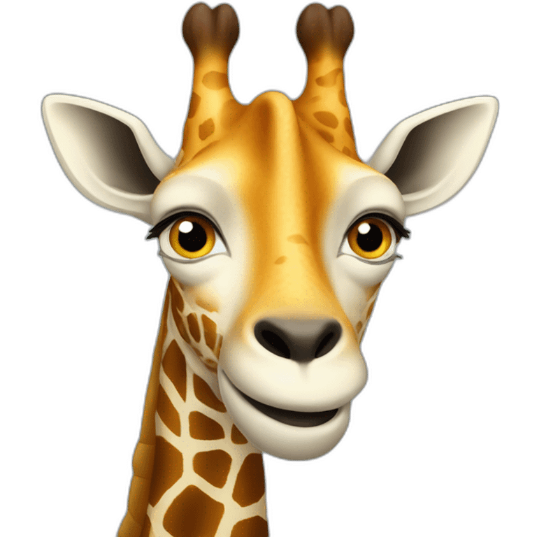 Une girafe qui rigole  emoji