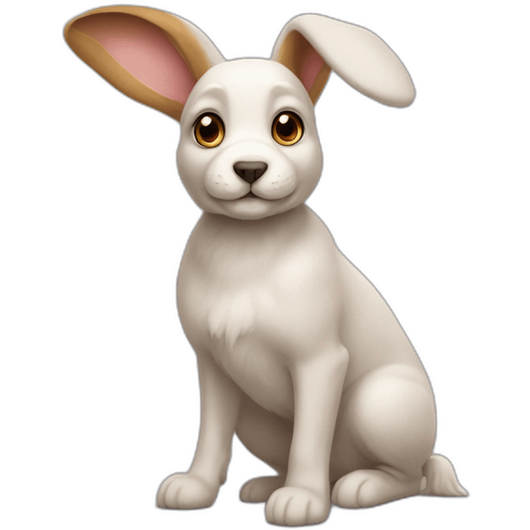 Lapin sur chien emoji