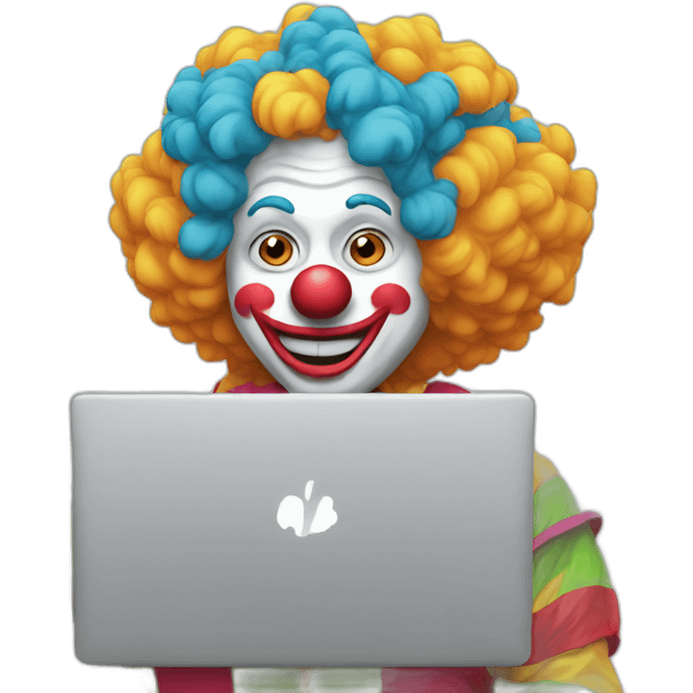 Clown with laptop emoji