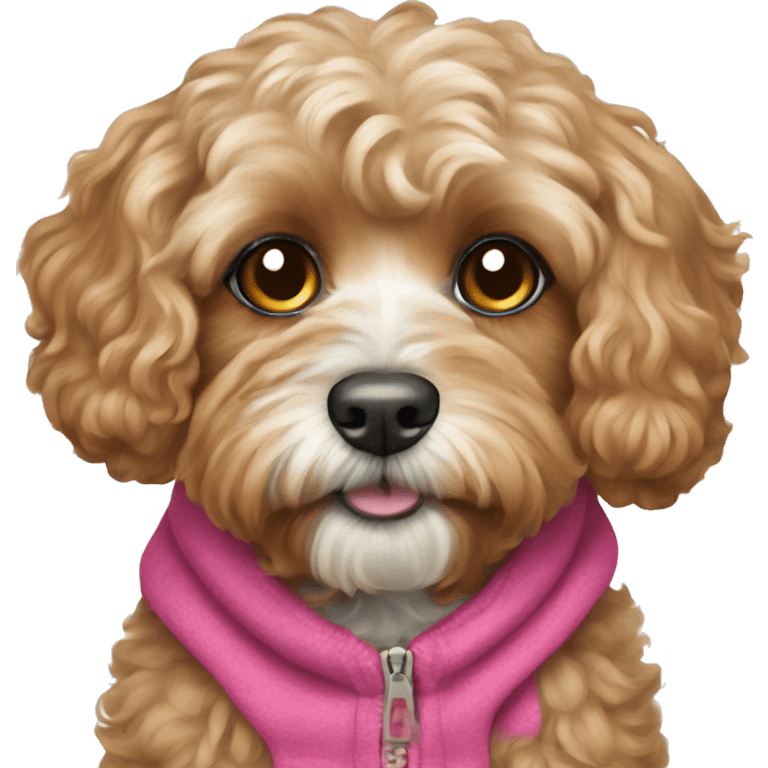 cavapoo dog in clothes emoji