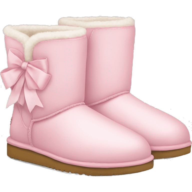 Light pink uggs with bows emoji